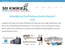 Tablet Screenshot of 301kwikie.com